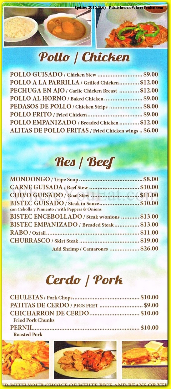 menu image