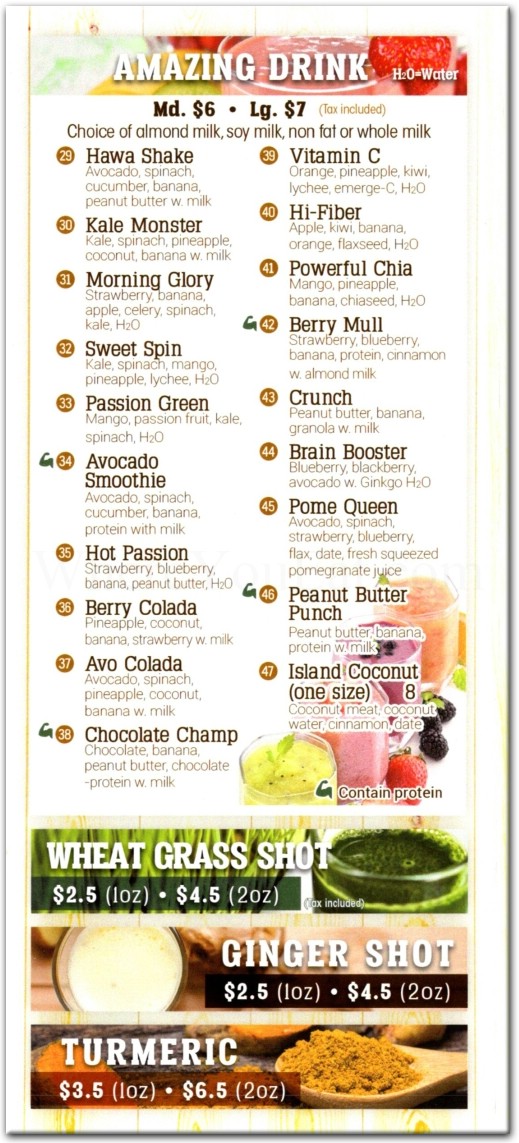 Hawa Smoothies and Bubble Tea Restaurant in Brooklyn / Menus & Photos