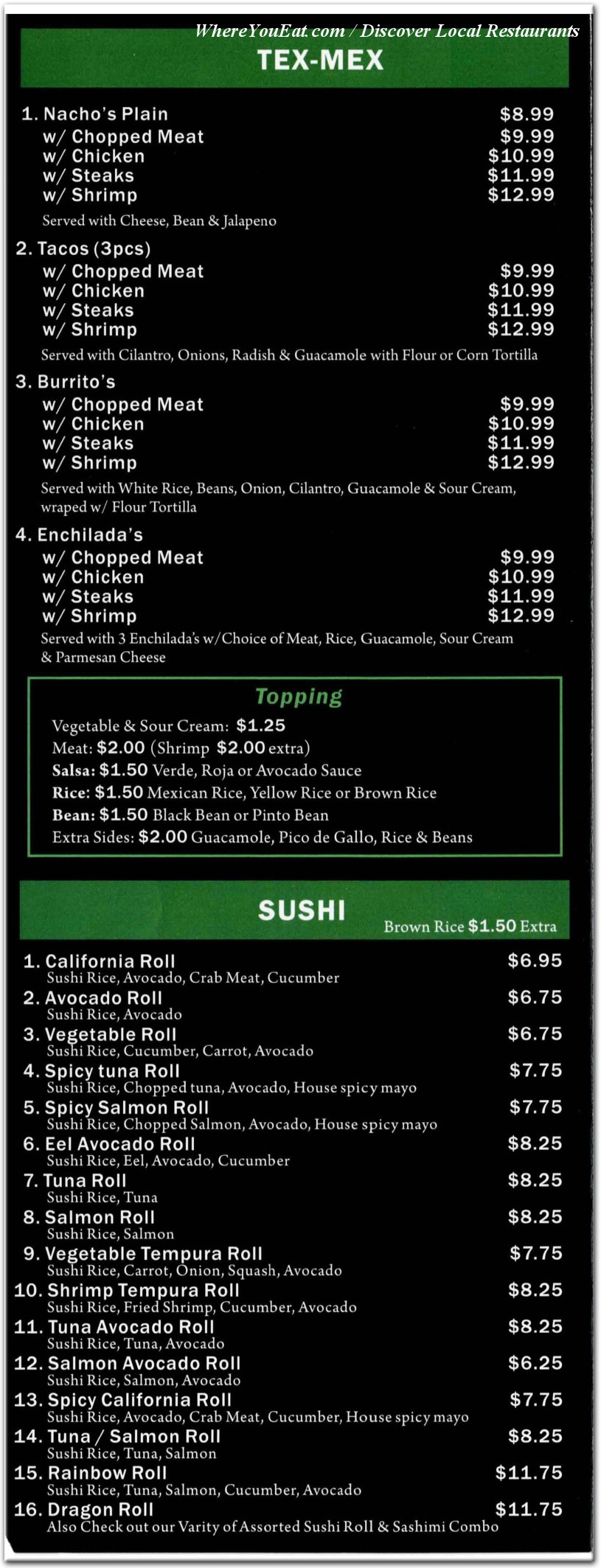 menu image