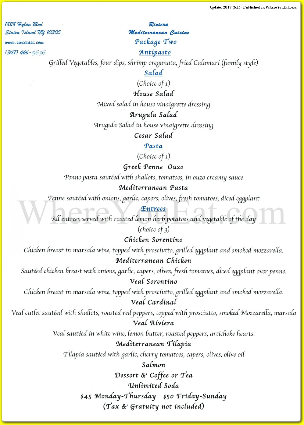 menu image