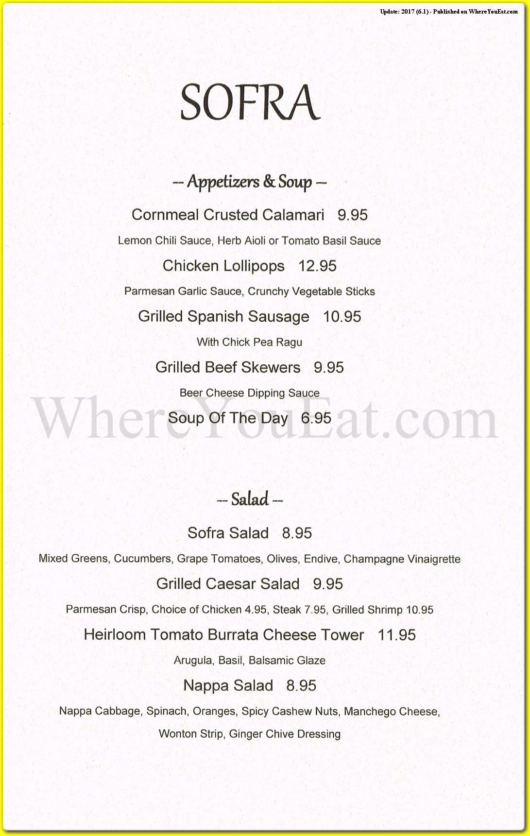 menu image