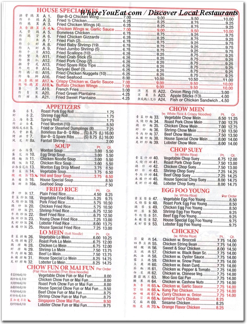 menu image