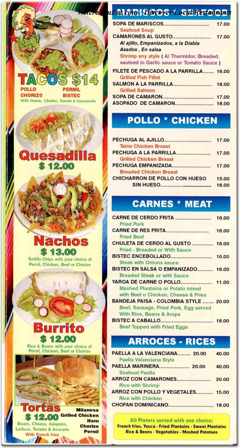 menu image