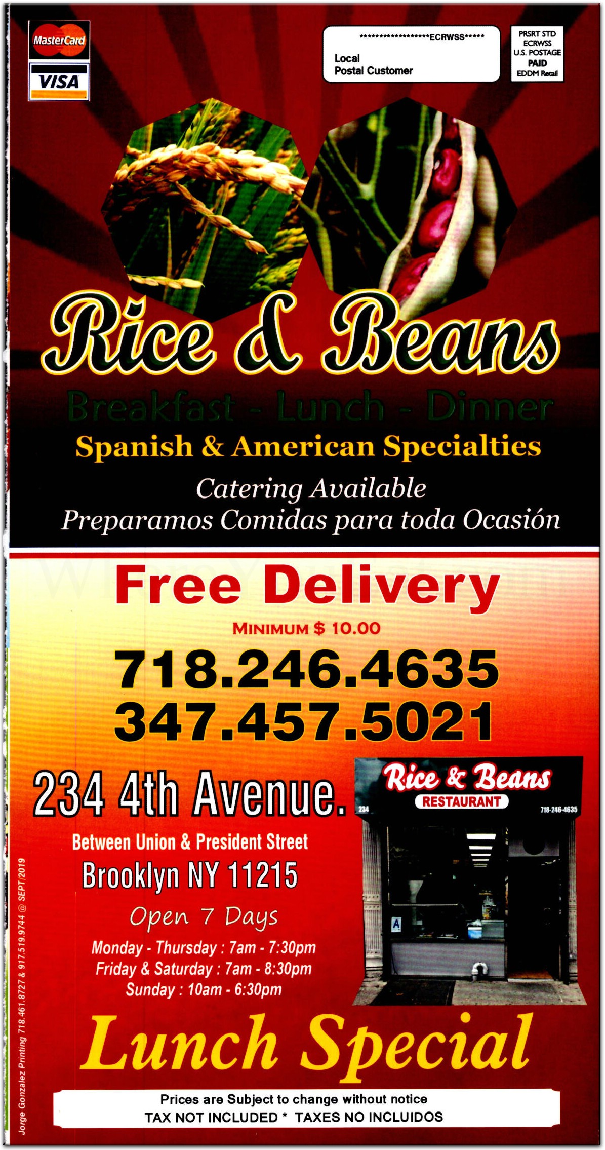 Rice and Beans Restaurant in Brooklyn / Menus & Photos