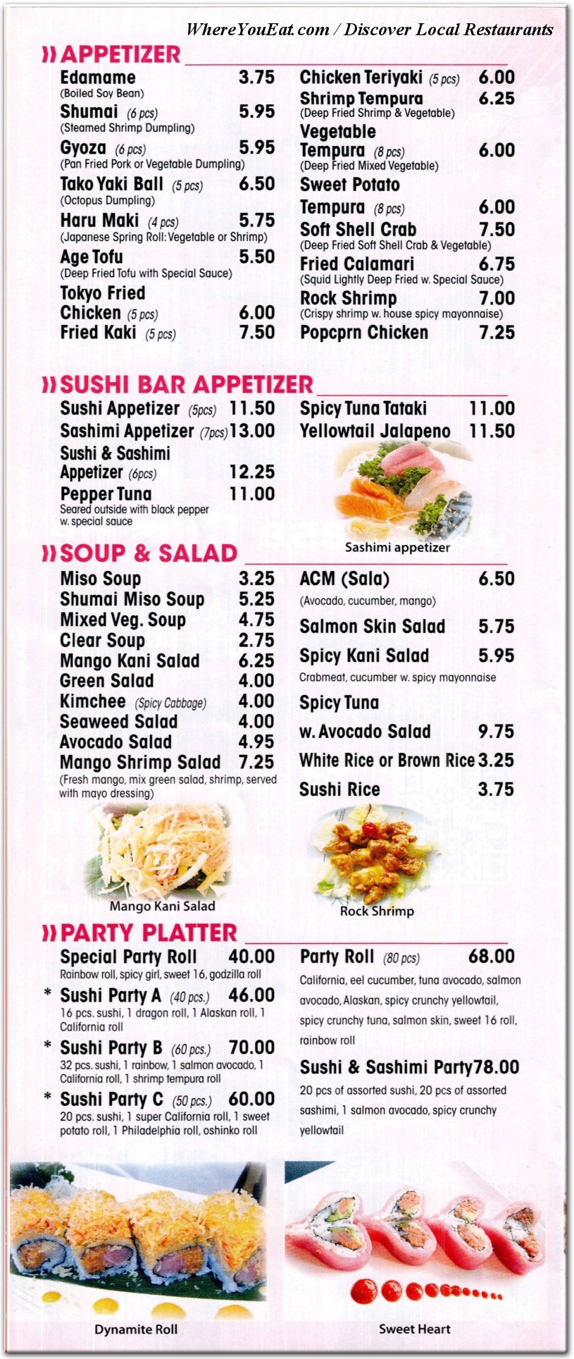 menu image