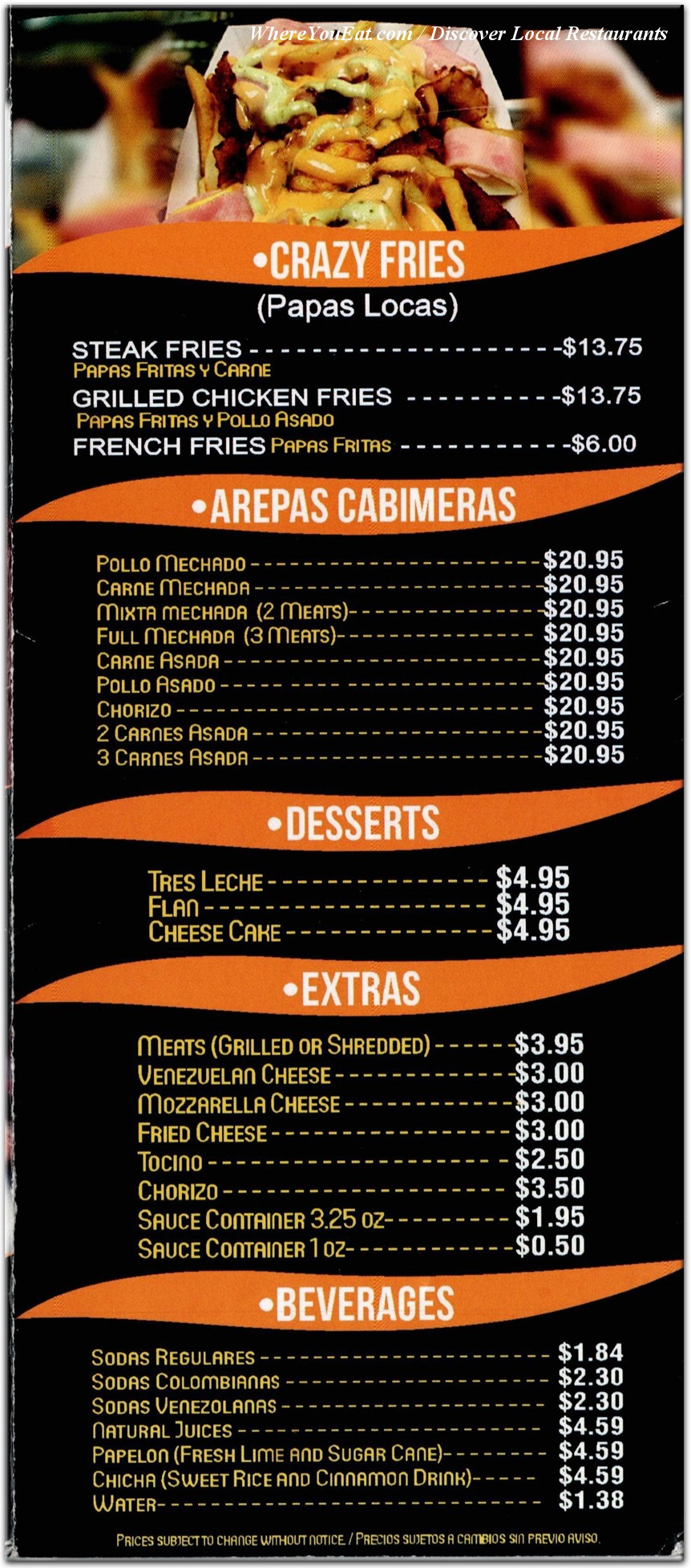 menu image