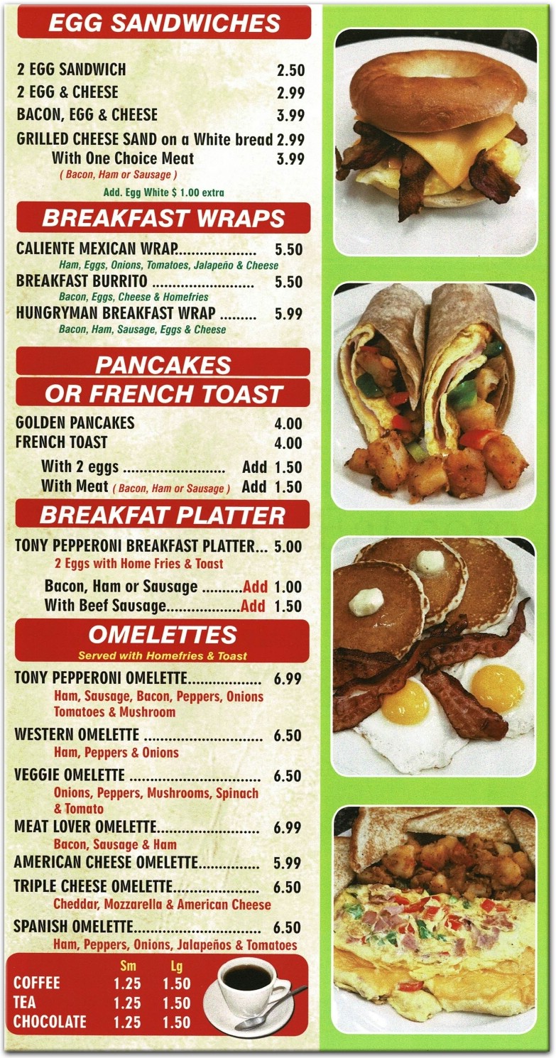 Tony Pepperoni Restaurant in Brooklyn / Official Menus & Photos