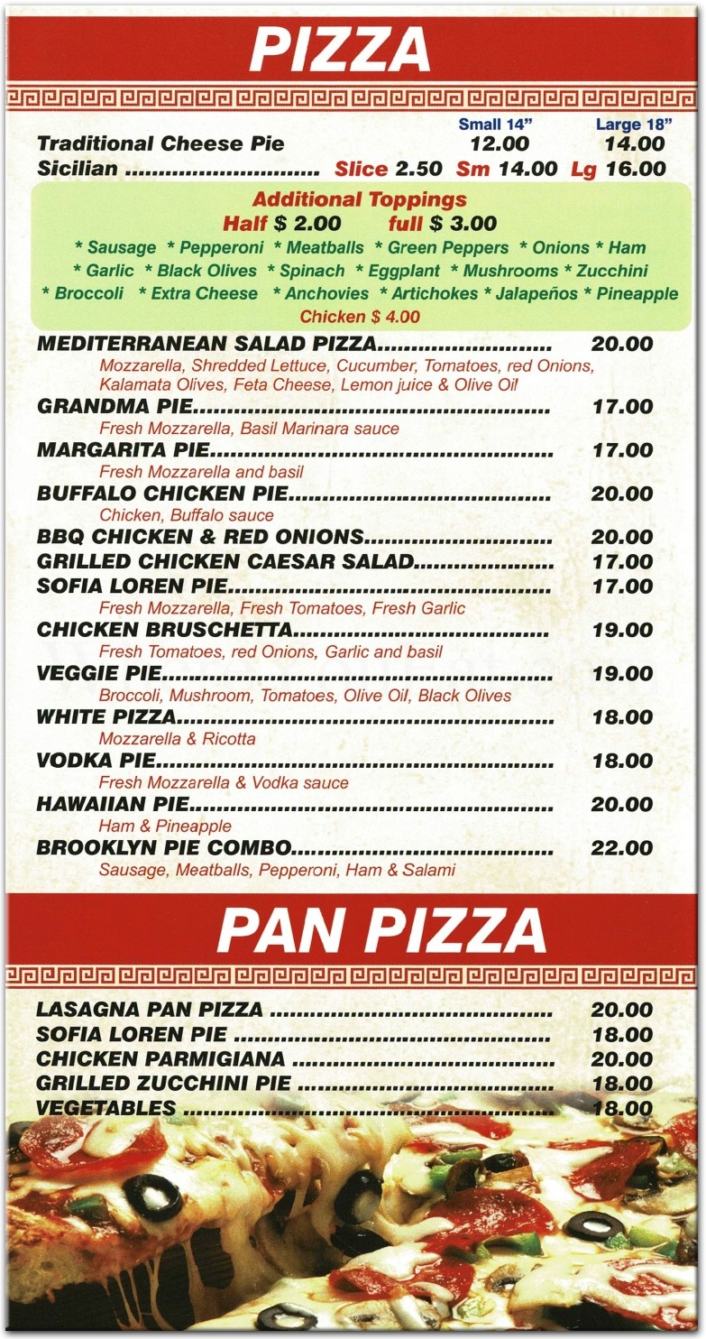 Tony Pepperoni Restaurant in Brooklyn / Official Menus & Photos