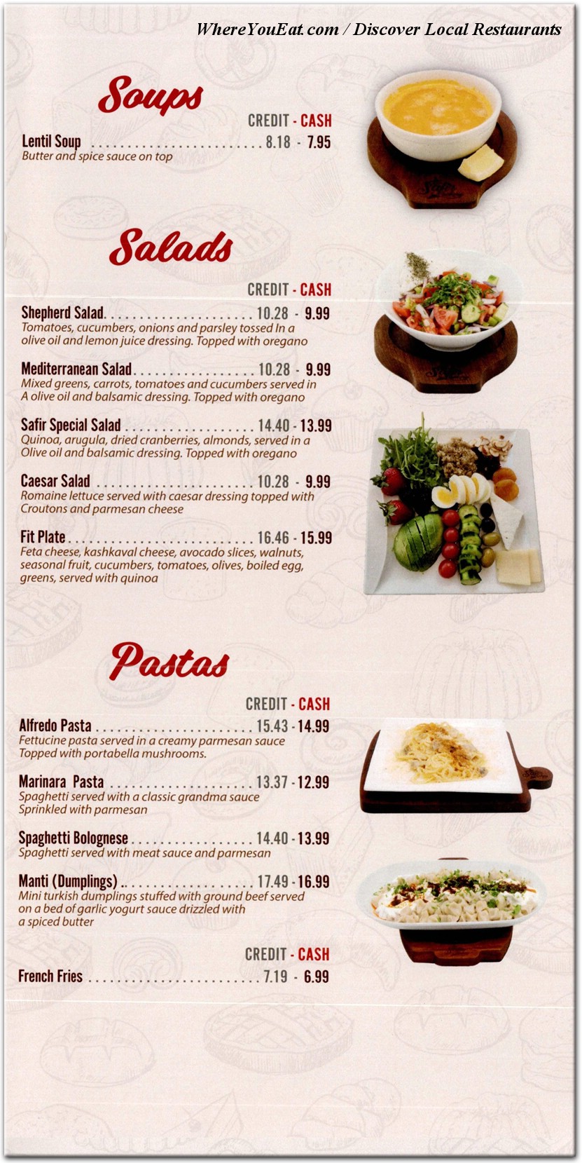 menu image
