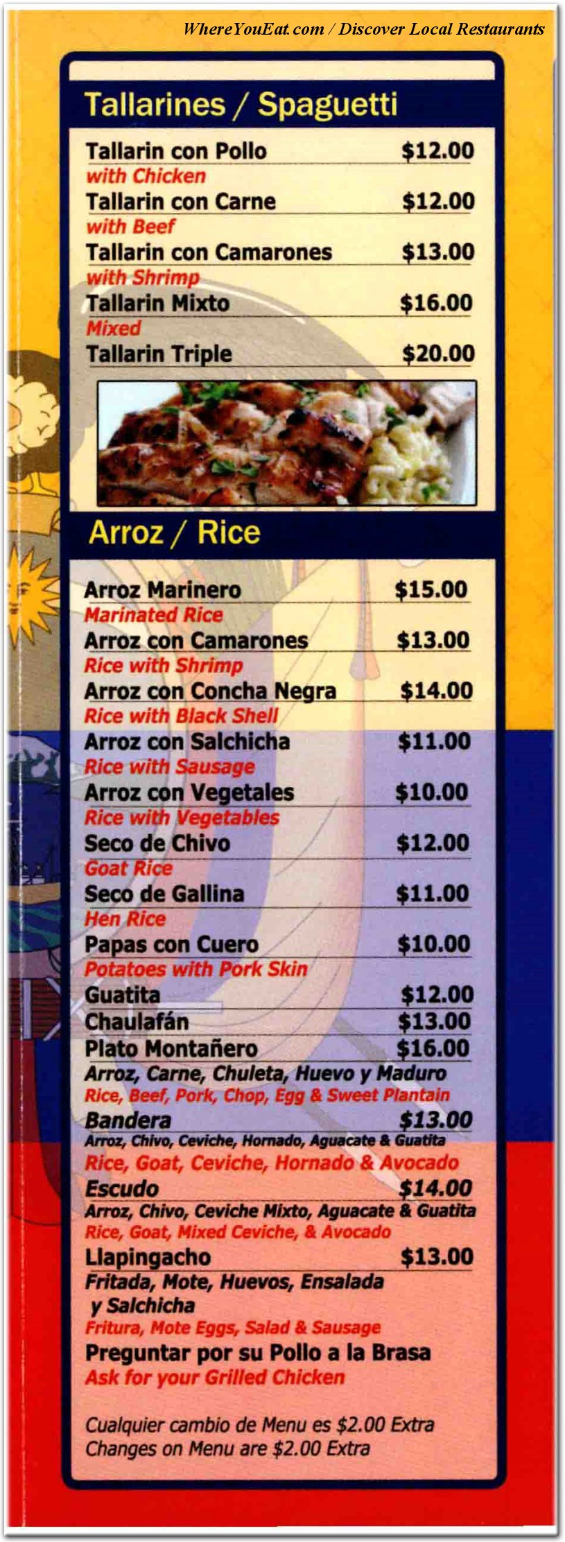 menu image