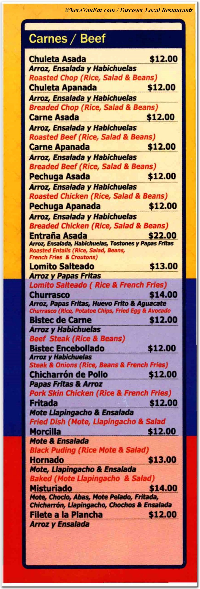 menu image