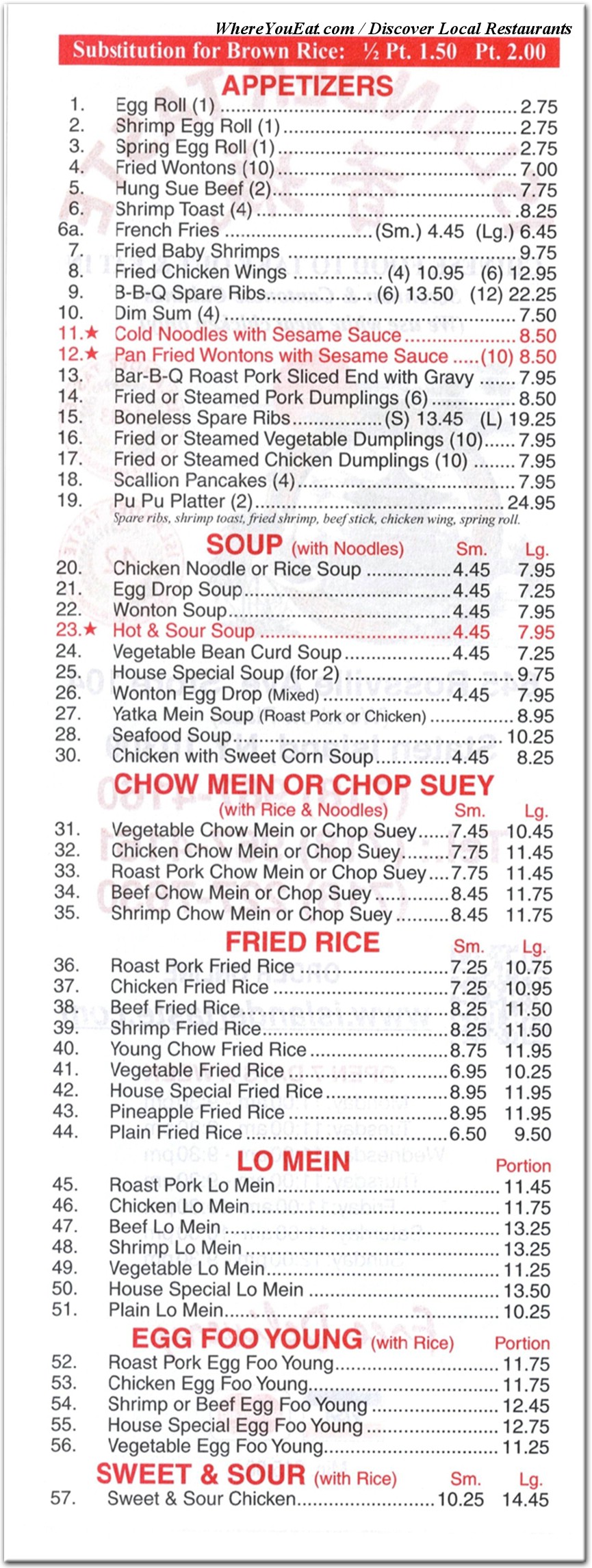menu image