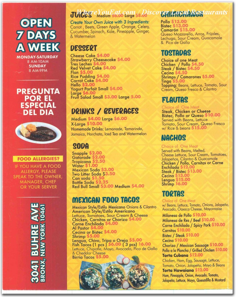 menu image