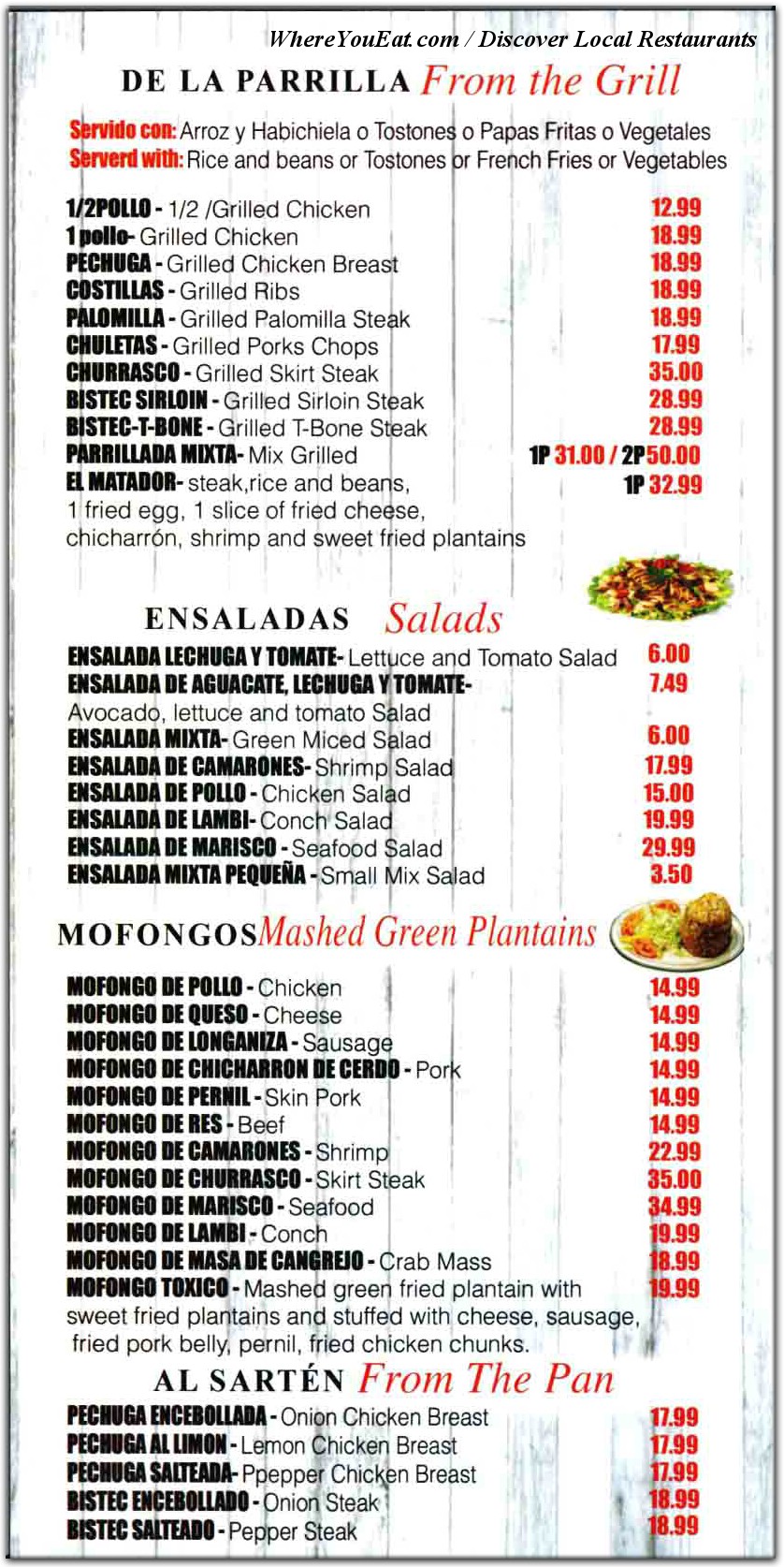 menu image