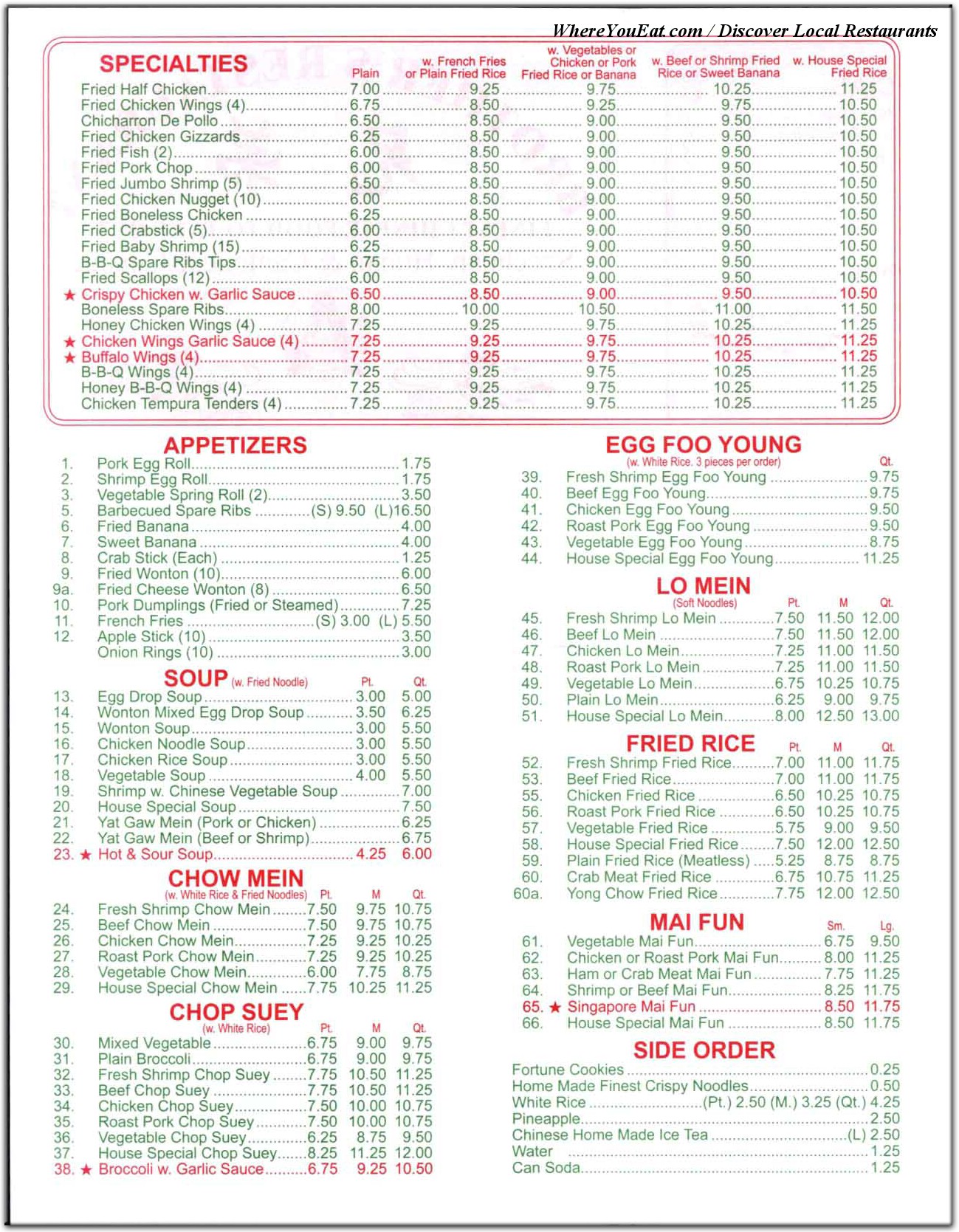 menu image