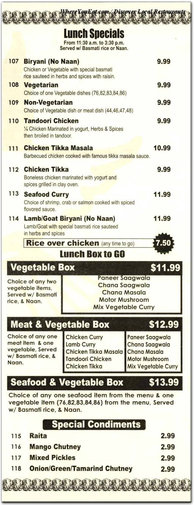 menu image