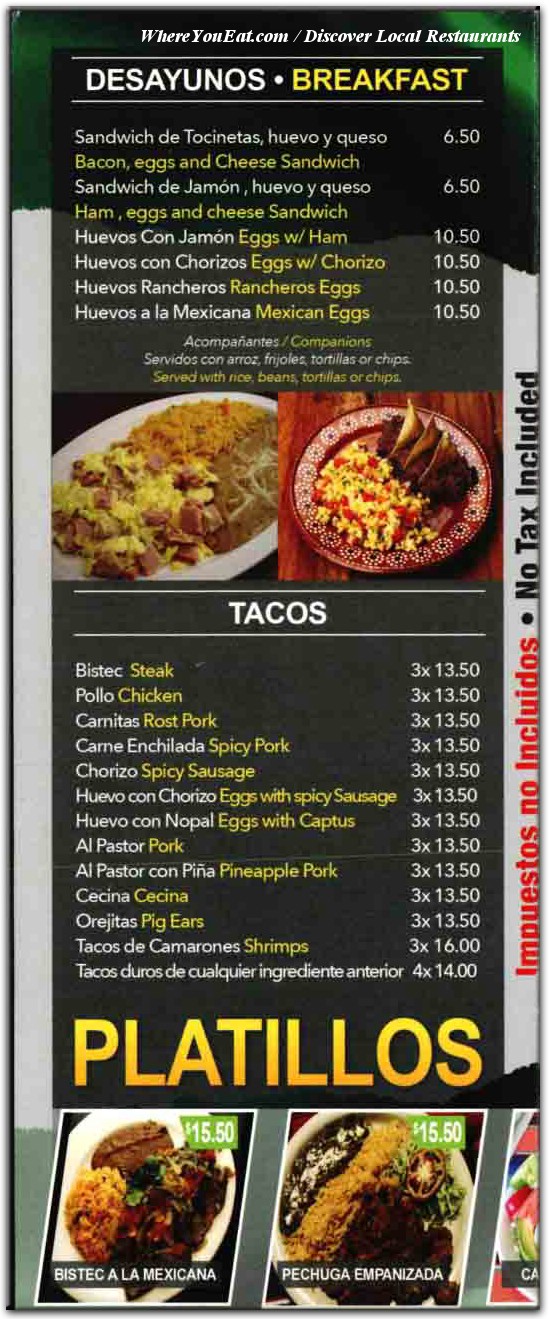 menu image