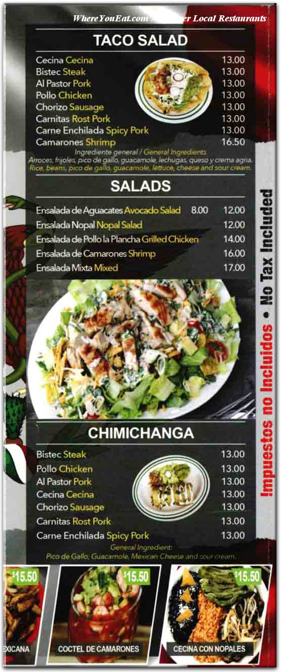 menu image