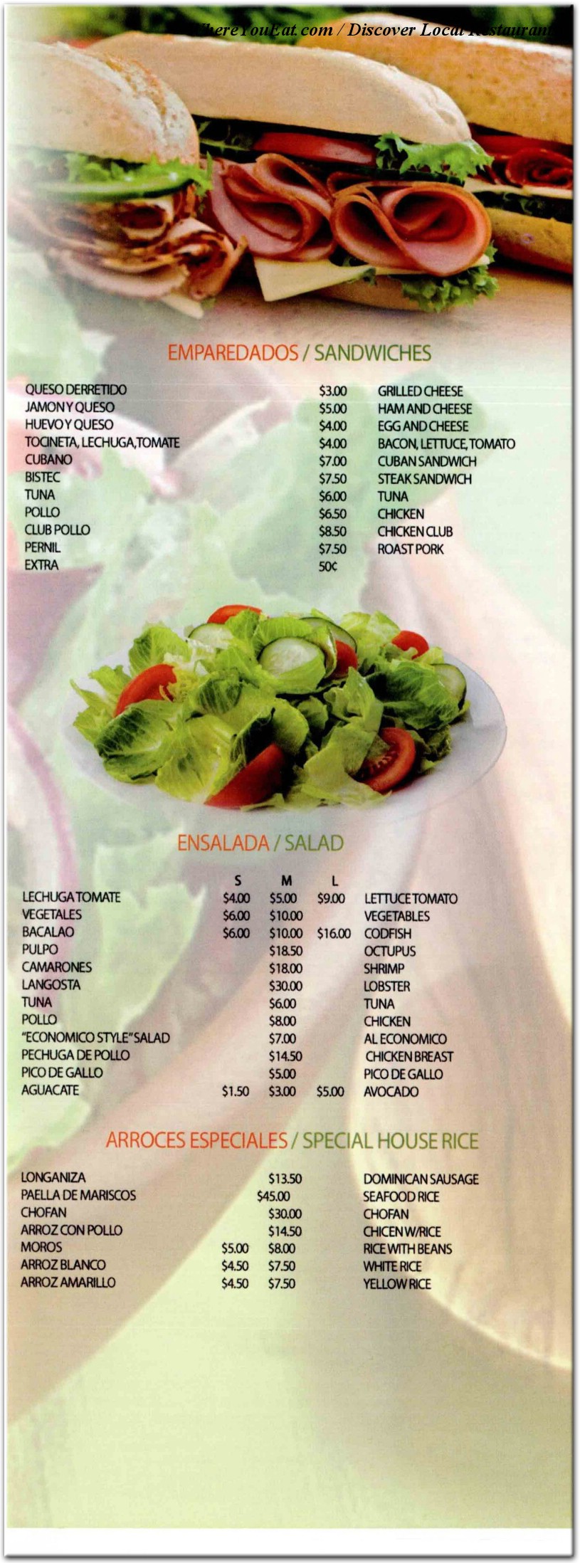 menu image