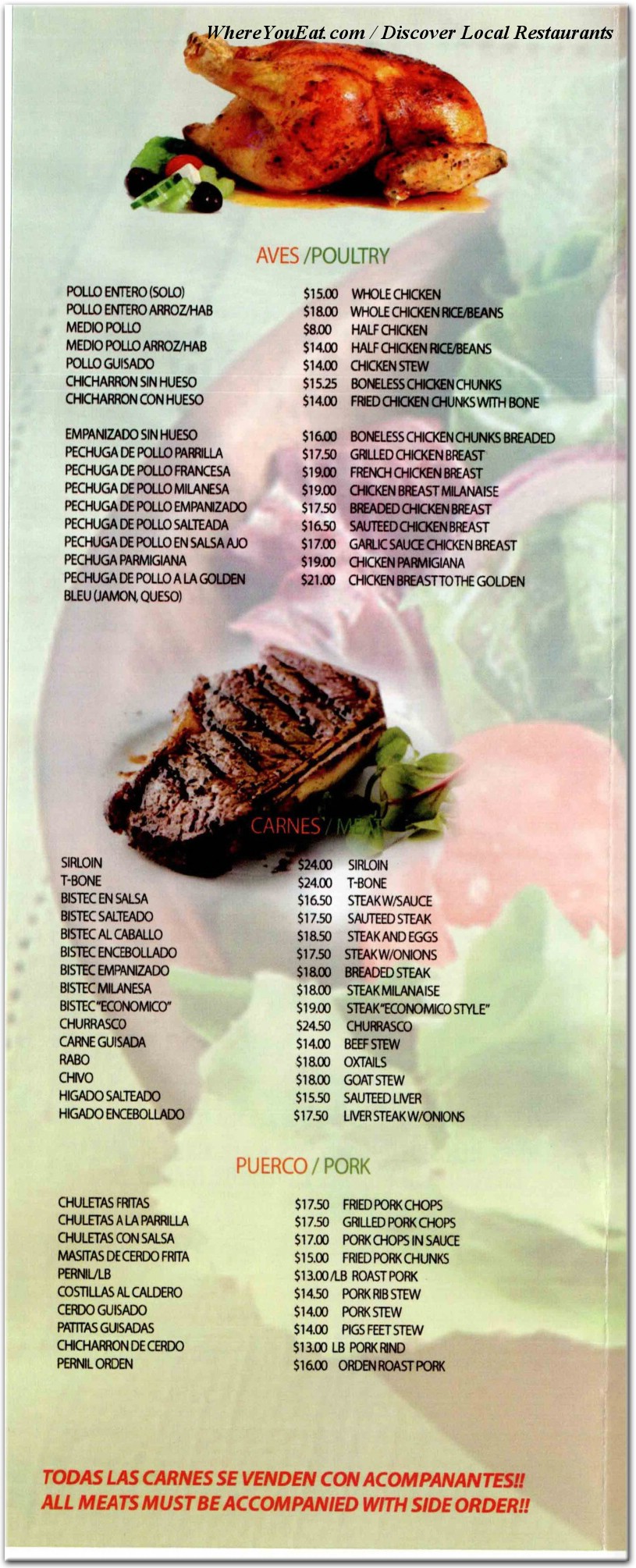 menu image