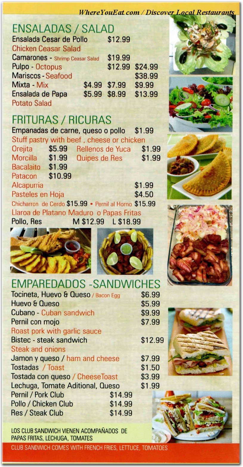 menu image