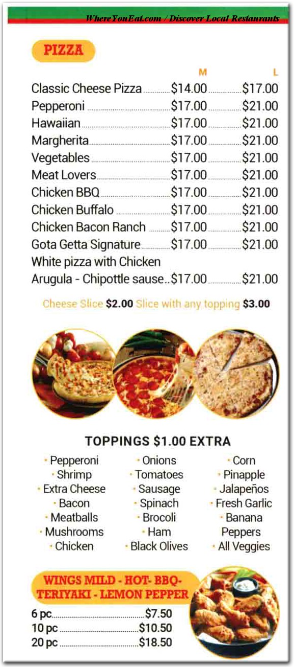 menu image