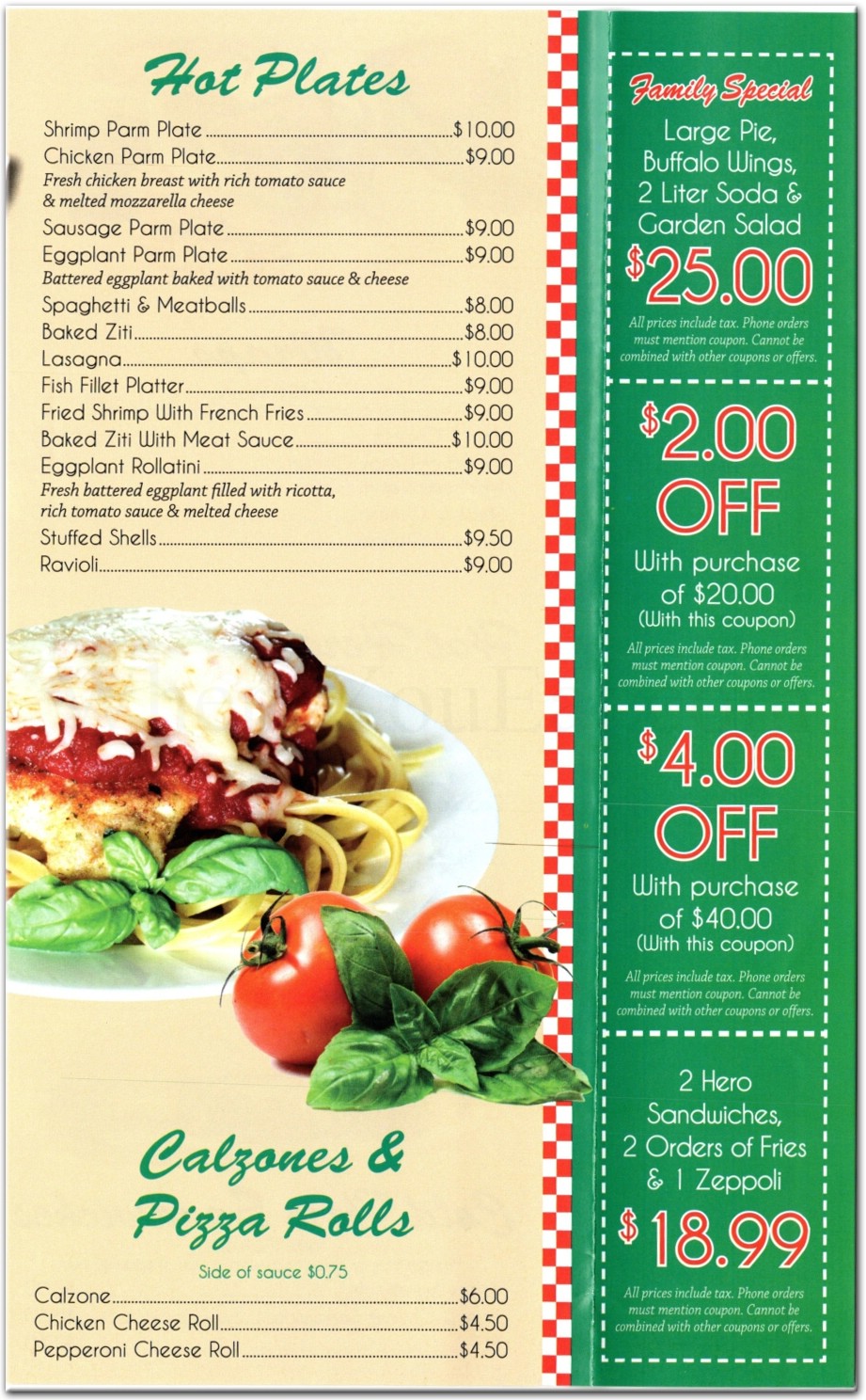 The Pizza Place Restaurant in The Bronx / Official Menus & Photos