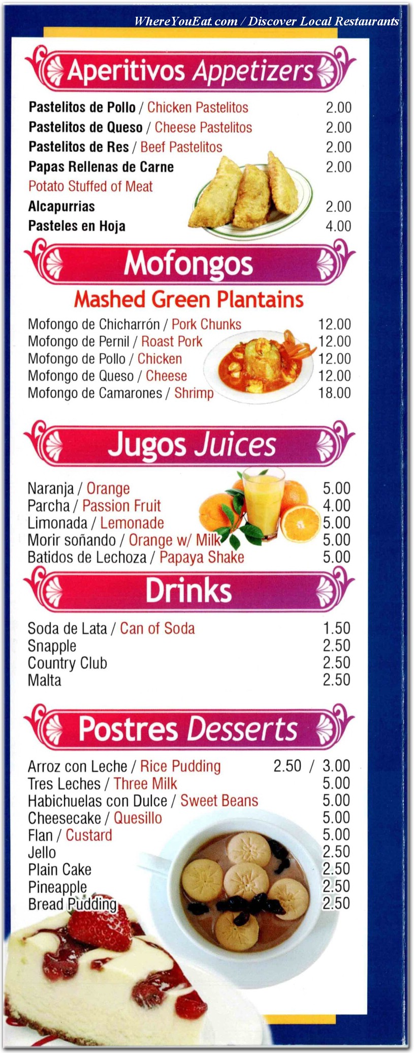 menu image