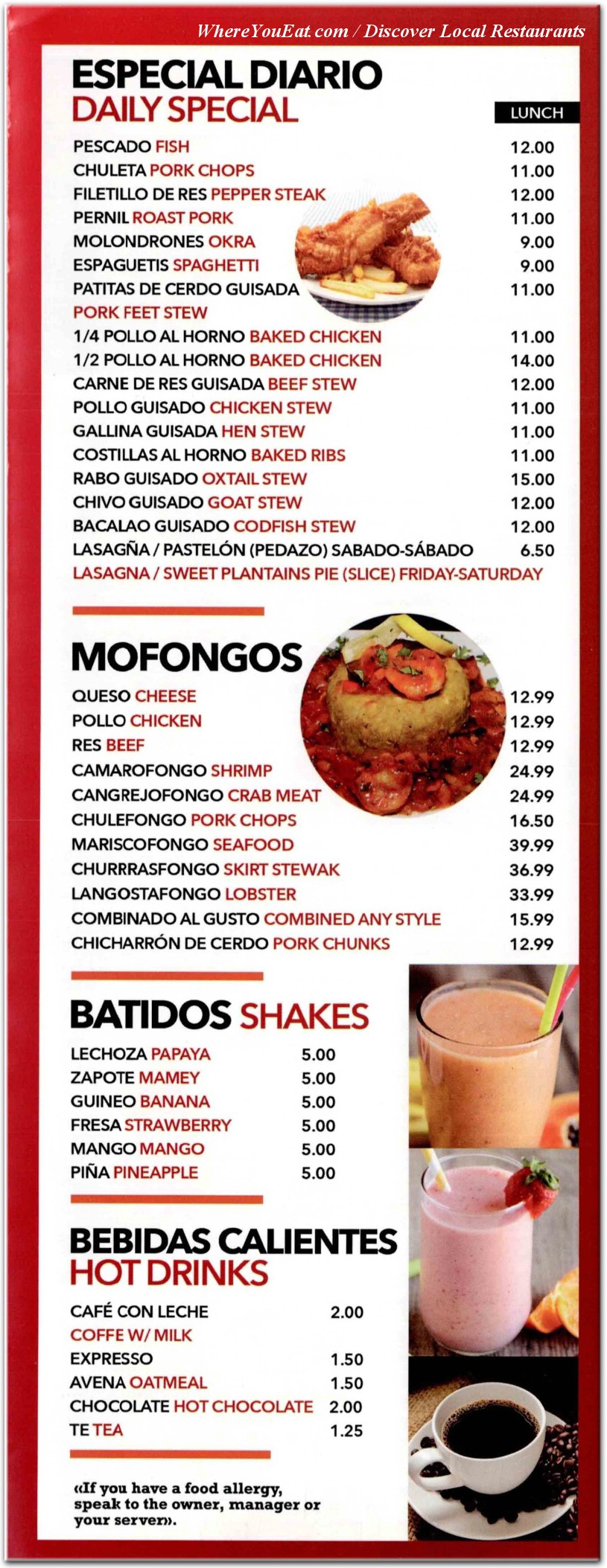menu image