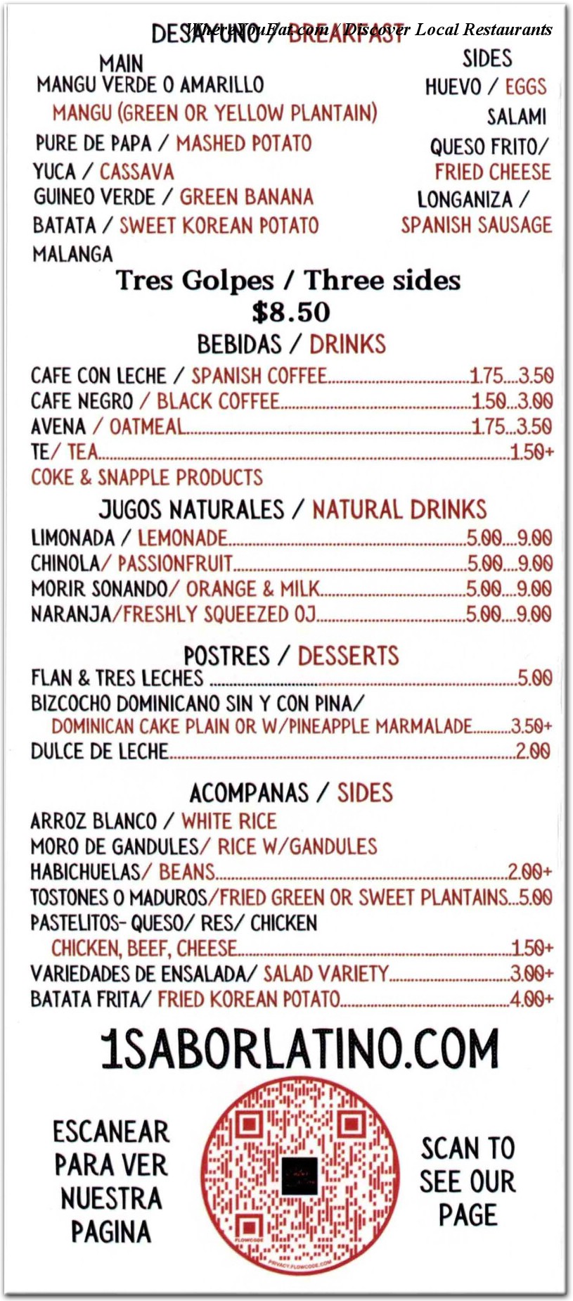 menu image