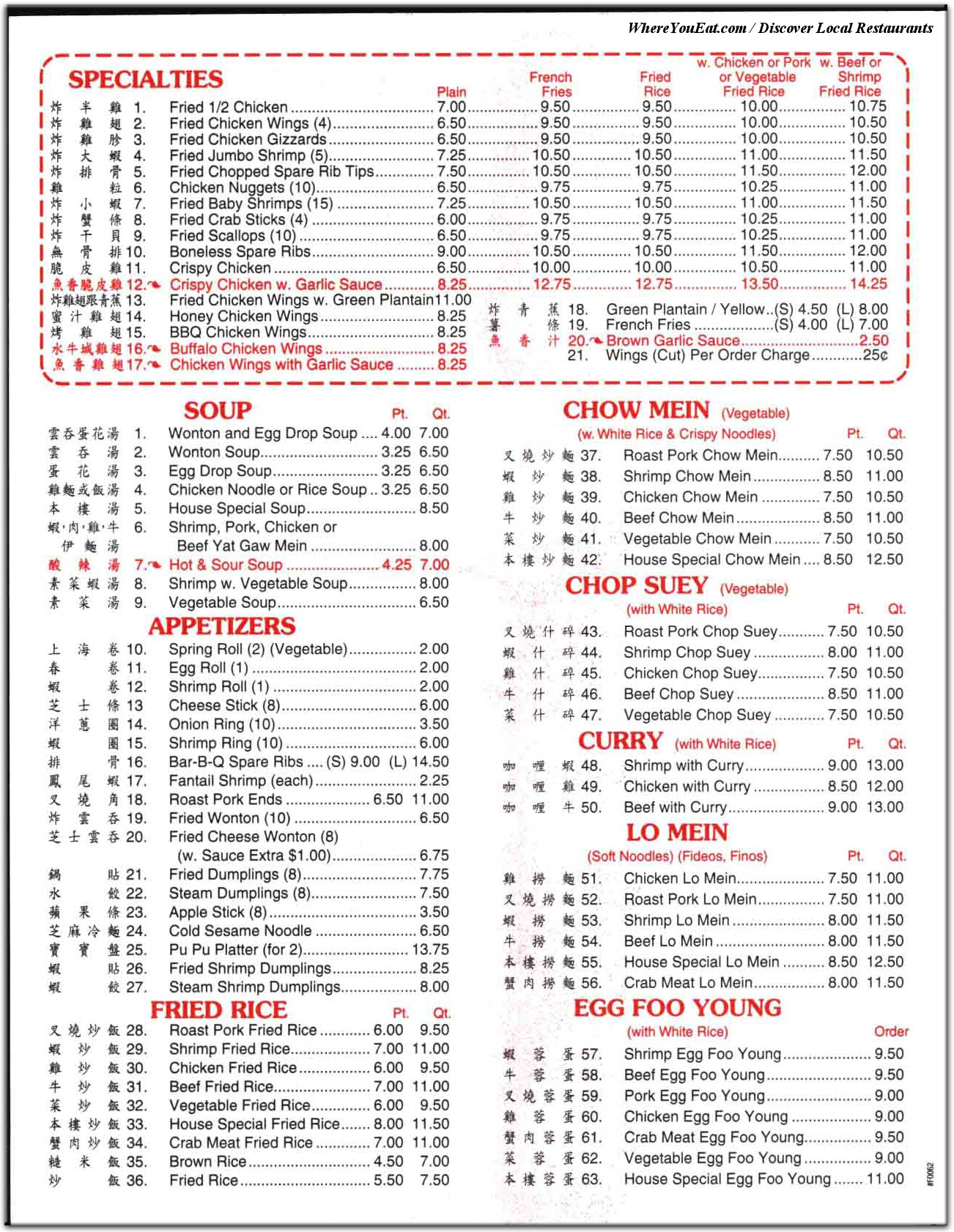 menu image