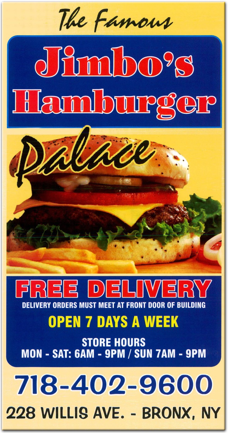 Jimbos Hamburgers Restaurant In The Bronx Official Menus Photos Jimbos Hamburgers Restaurant In The Bronx Official Menus Photos