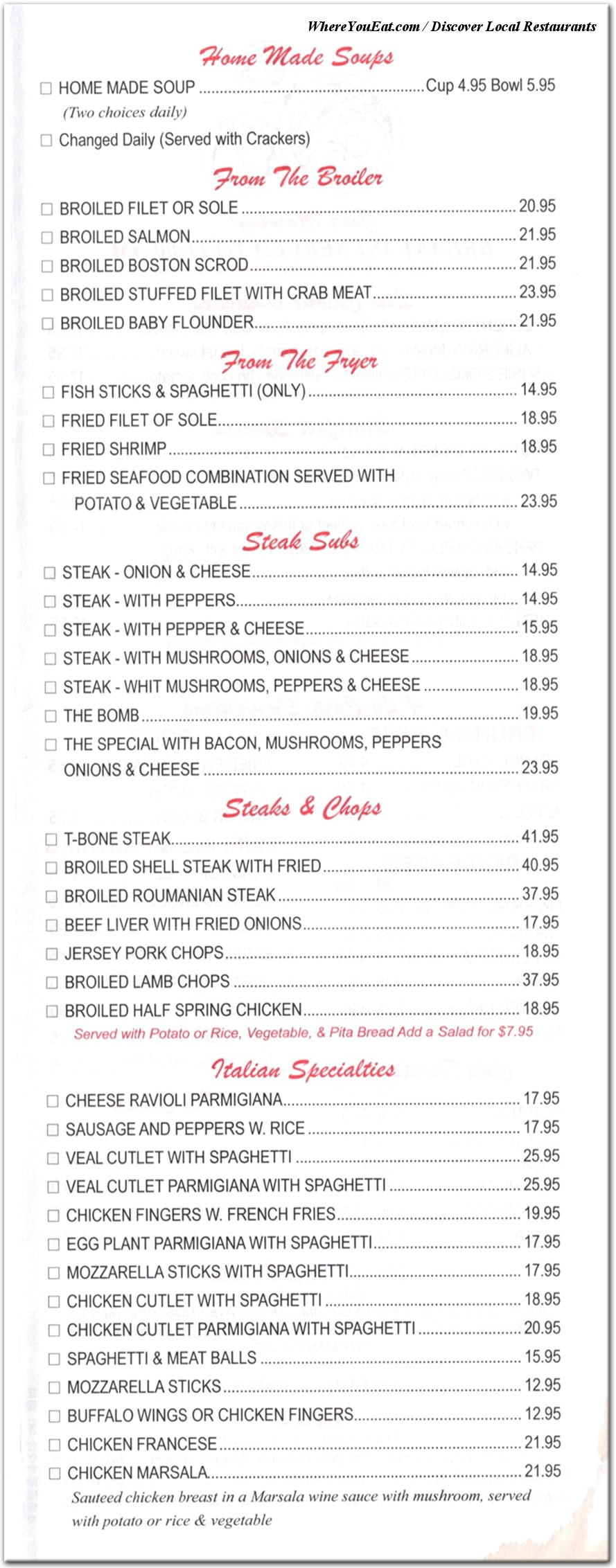 menu image