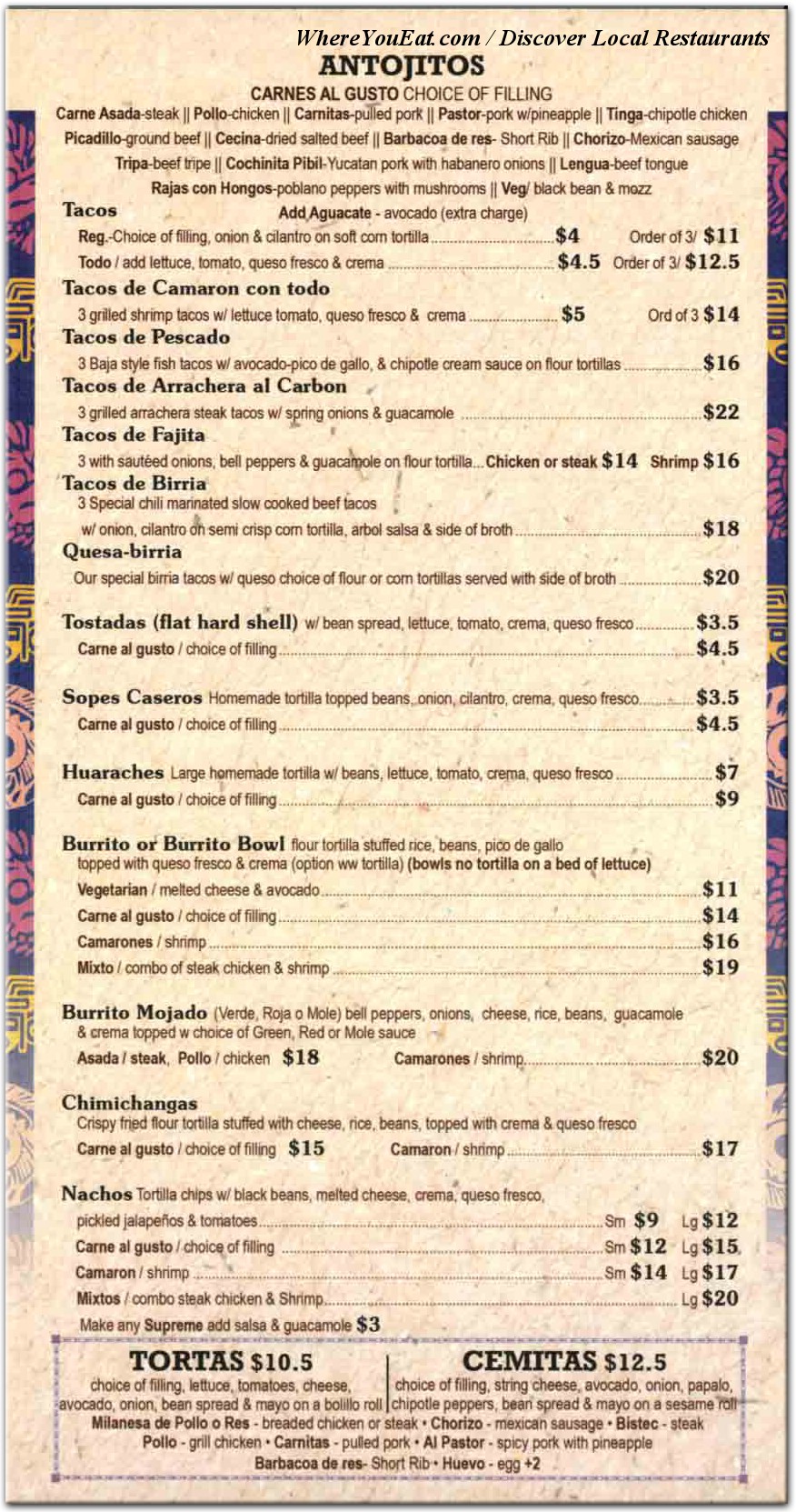 menu image