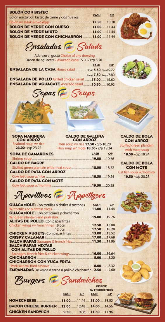 menu image