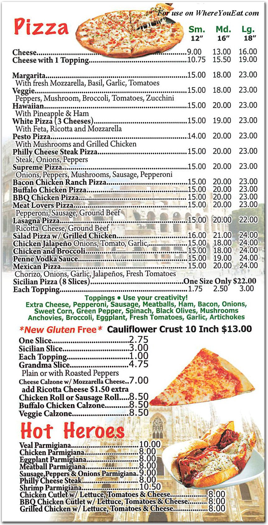 5 Stars Pizza Restaurant in The Bronx / Menus & Photos