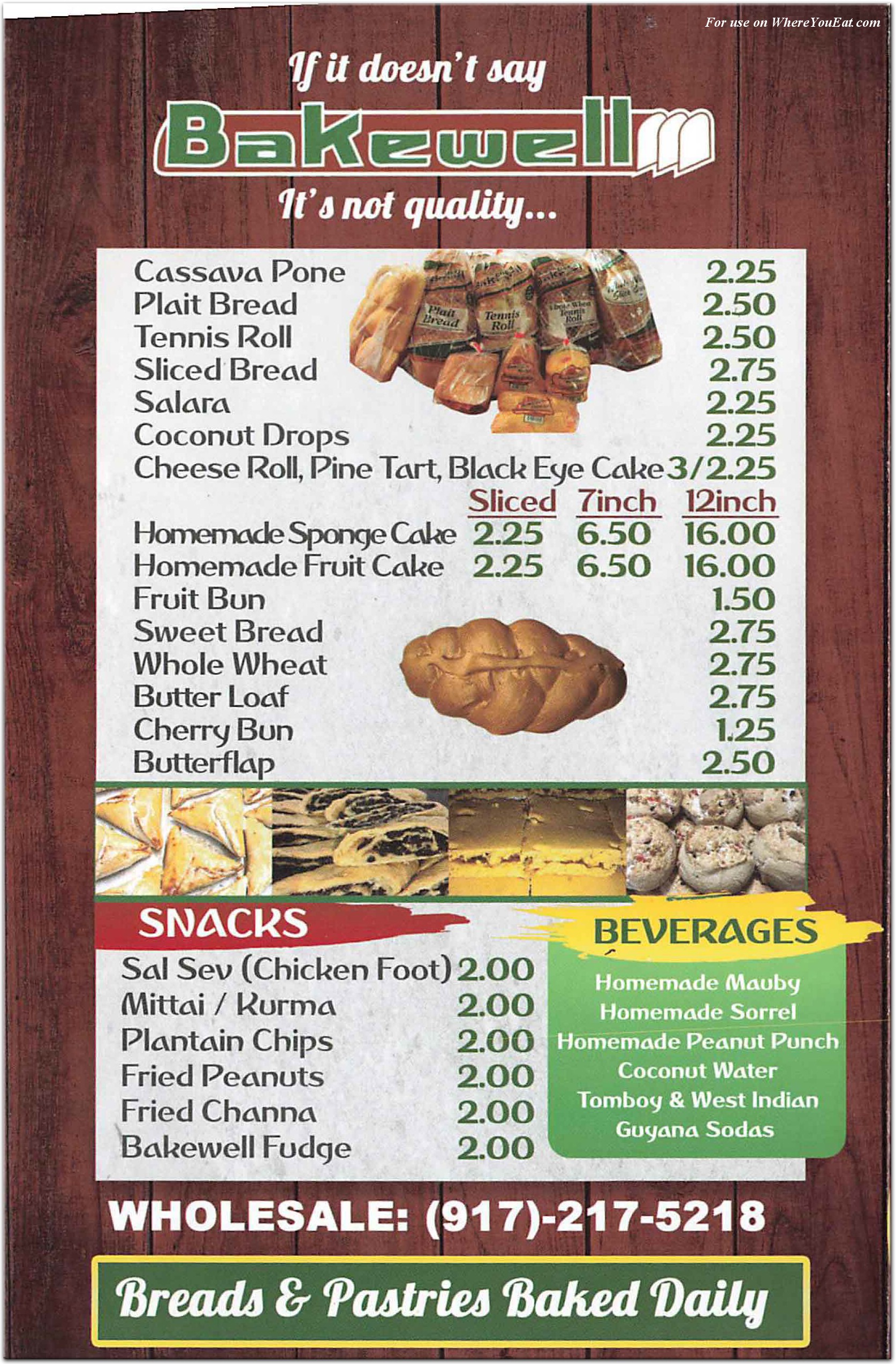 Bakewell Bakery Restaurant in Queens / Official Menus & Photos