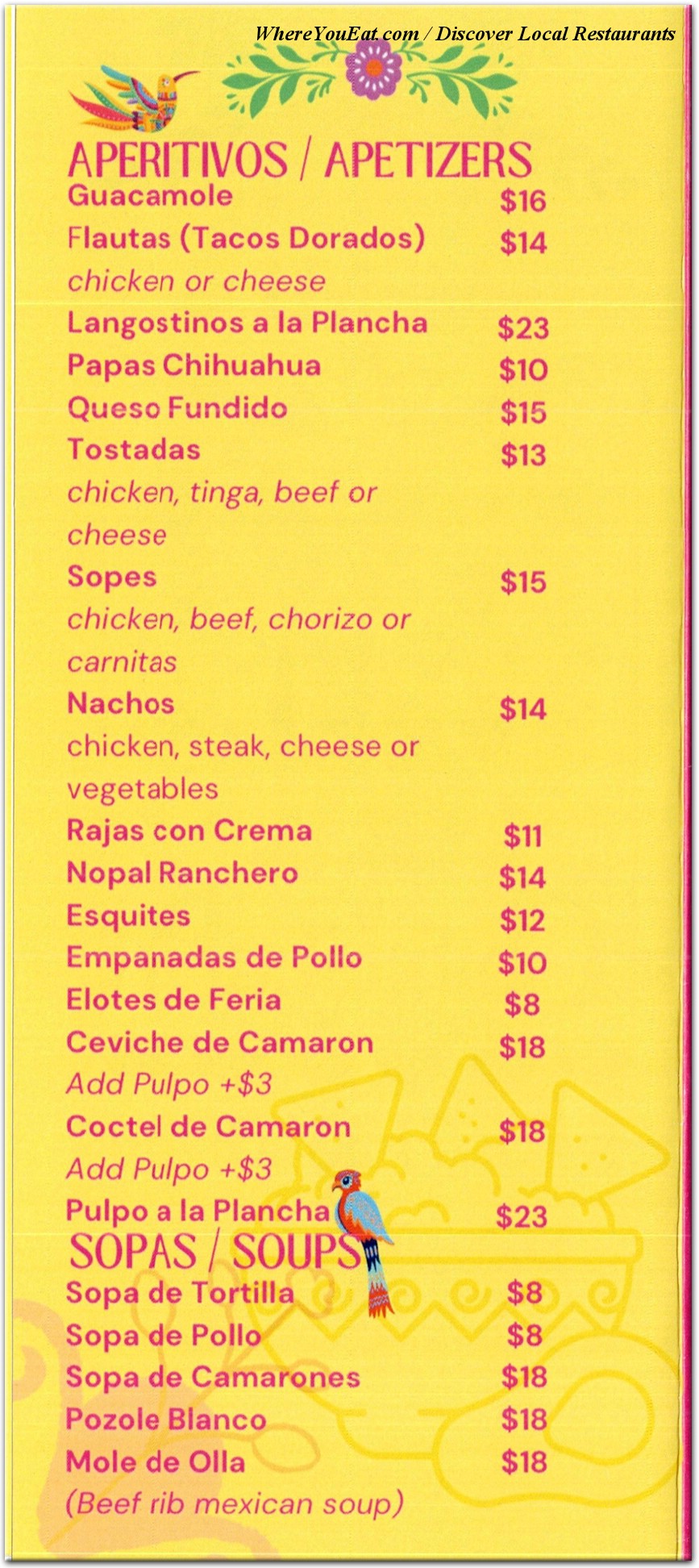 menu image
