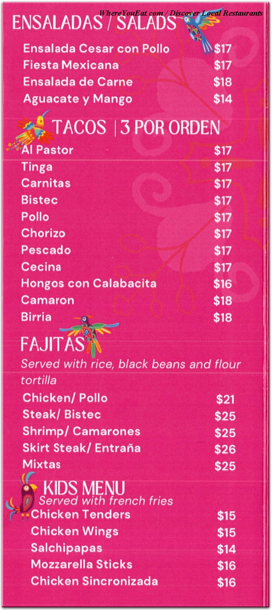 menu image