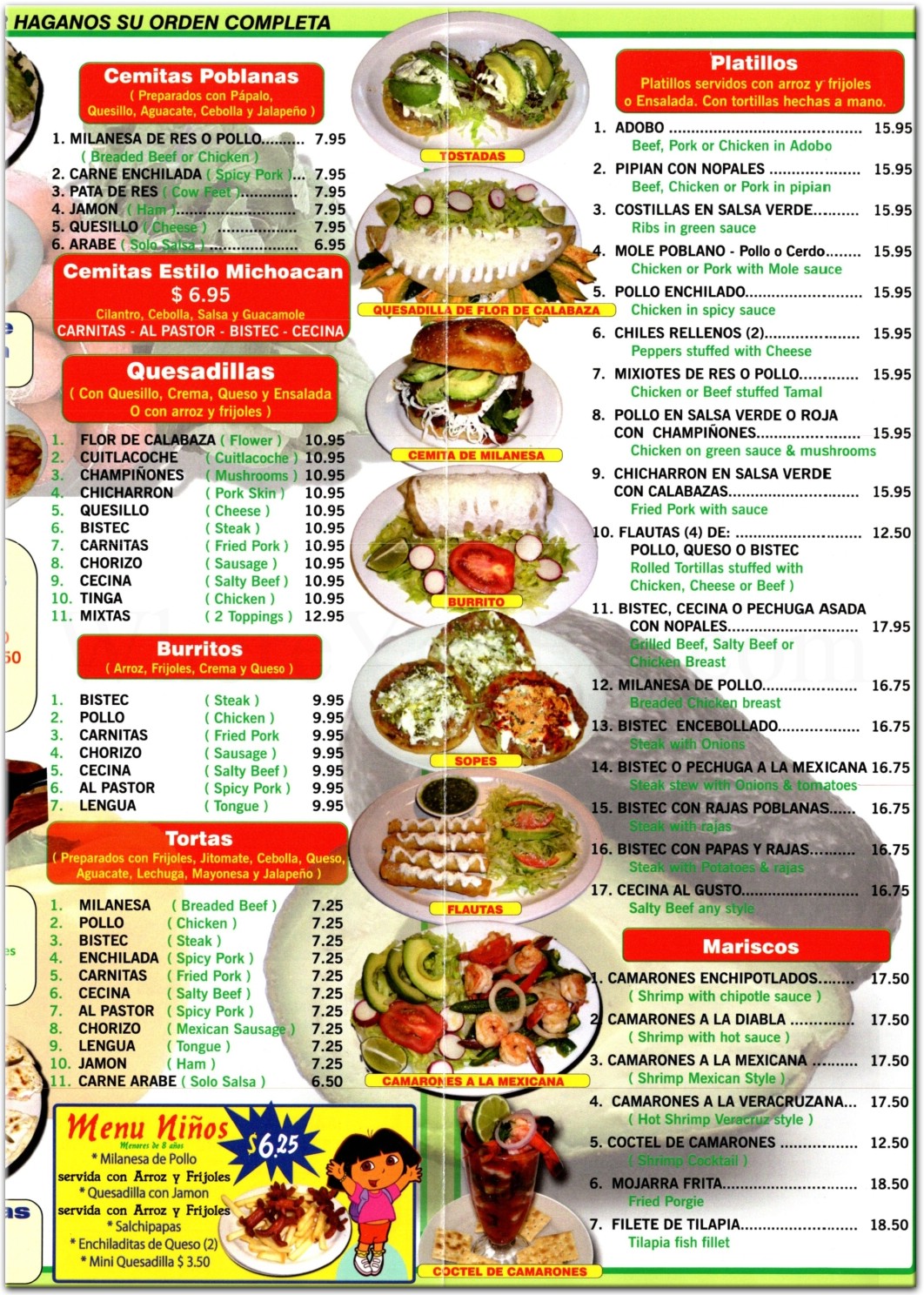 Delicias Puebla Restaurant in Queens / Official Menus & Photos