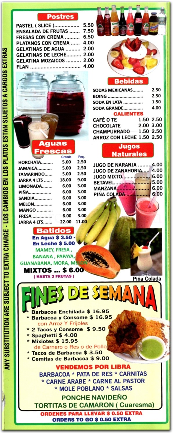 Delicias Puebla Restaurant in Queens / Official Menus & Photos