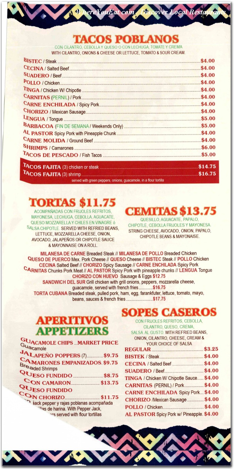 menu image
