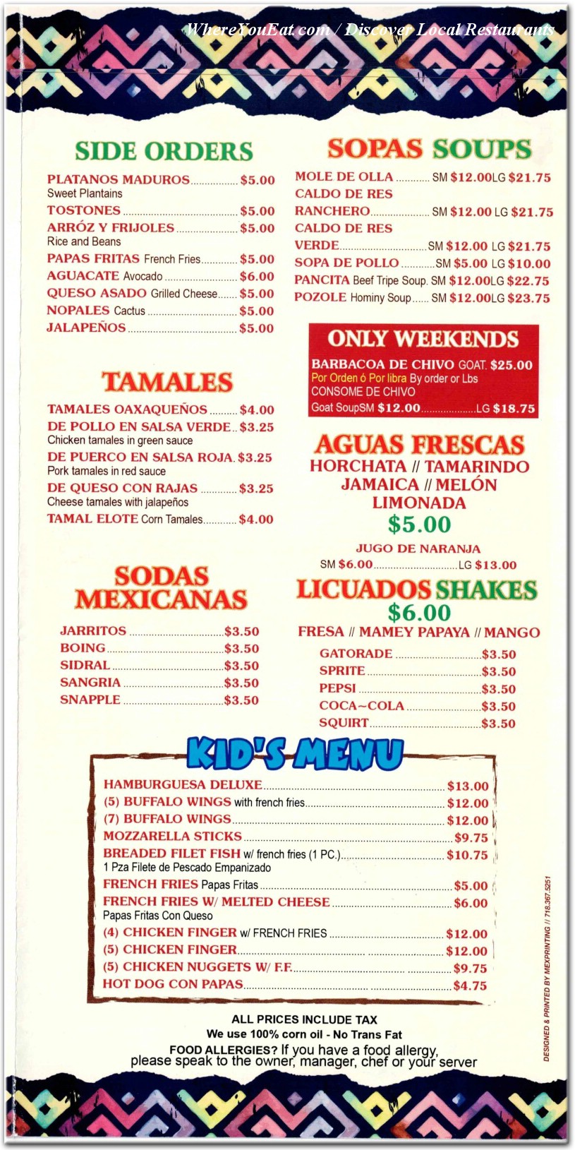 menu image