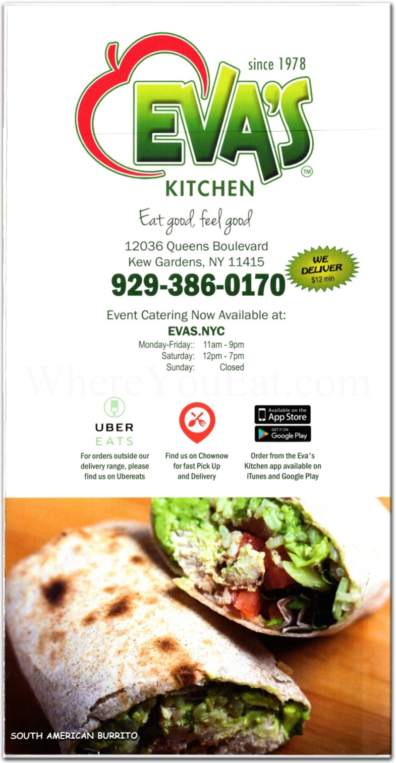 Evas Kitchen Restaurant In Queens Official Menus Photos