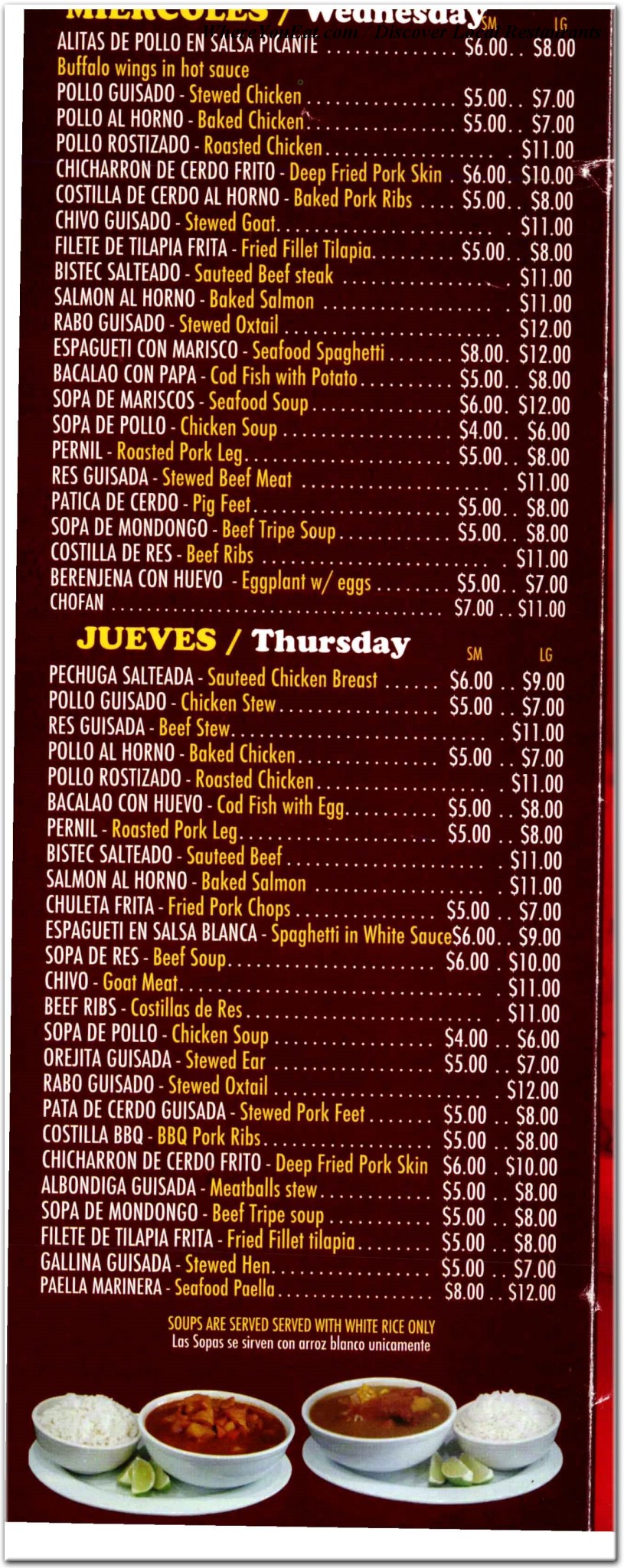 menu image