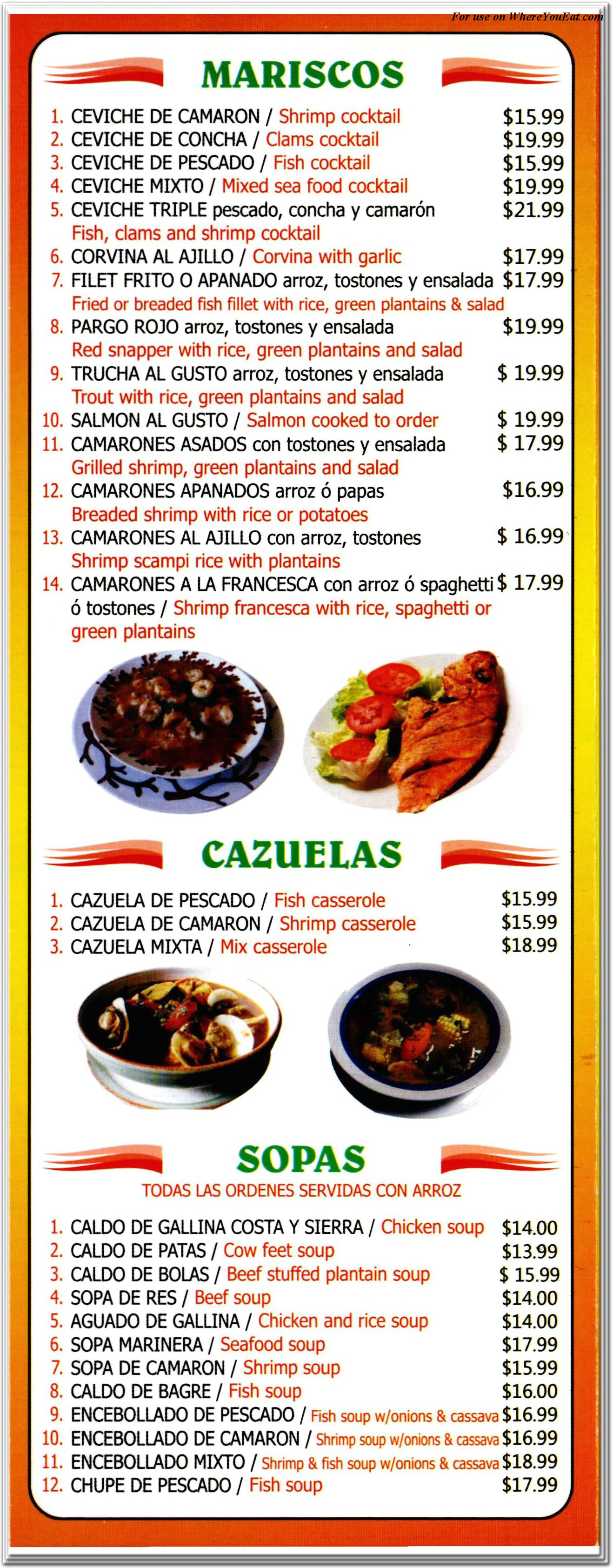 La Esquina del Sabor Restaurant in Queens / Menus & Photos