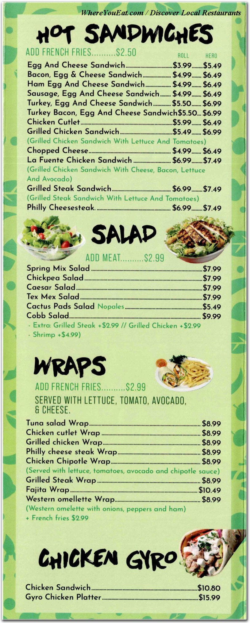 menu image
