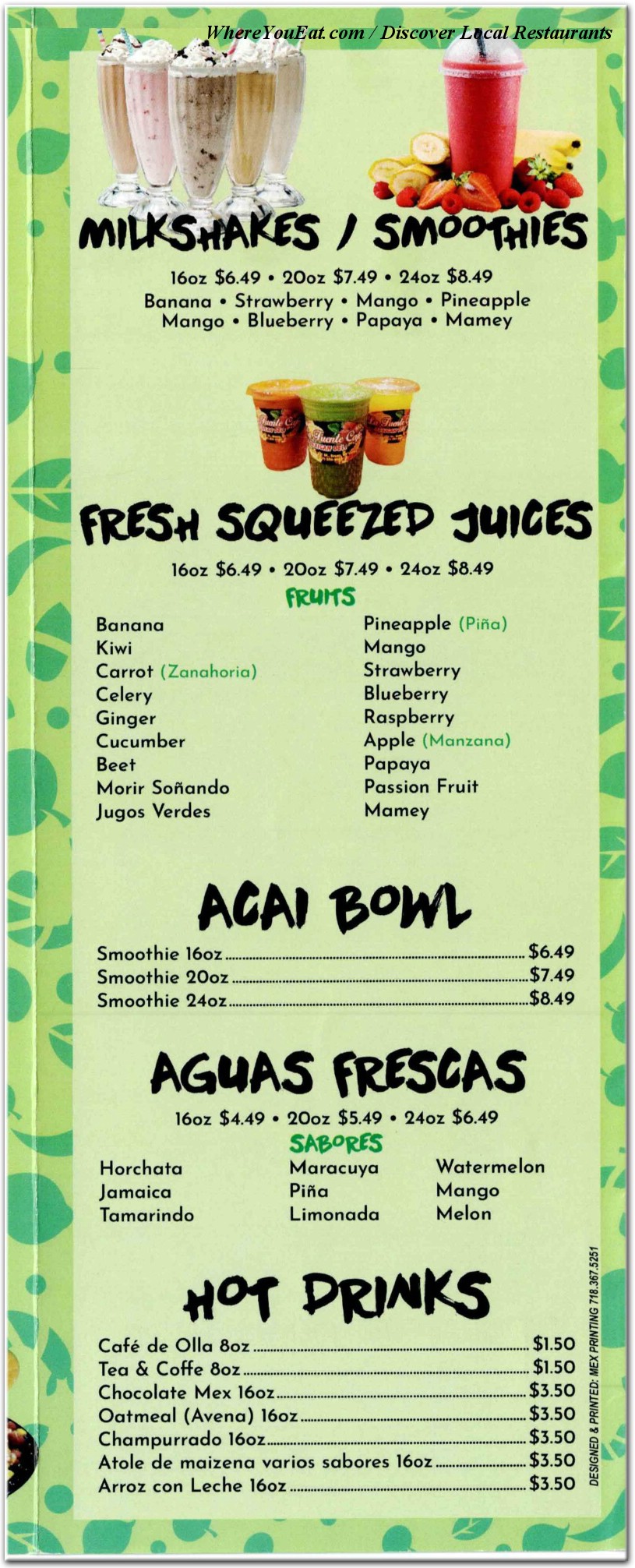 menu image