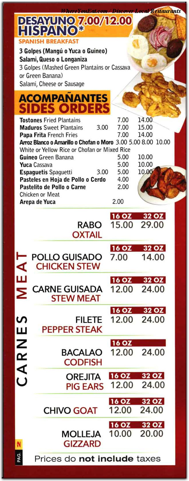 menu image