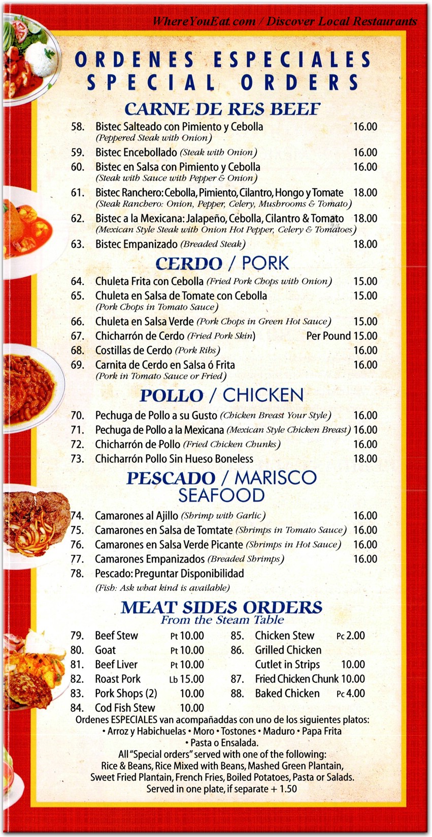 menu image